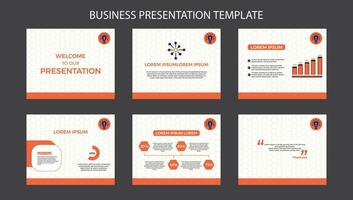 Business presentation template for your company. vector