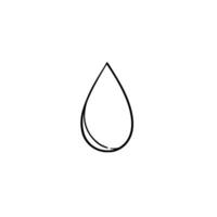 Water drop hand drawn outline doodle icon vector