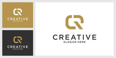 CR or RC initial letter logo design vector. vector