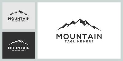 Vintage mountain vector logo design and illustration