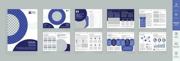 Modern annual report company profile business proposal multipurpose brochure template design vector