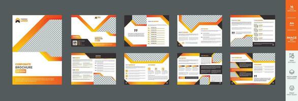 Creative business brochure template design with modern gradient vector