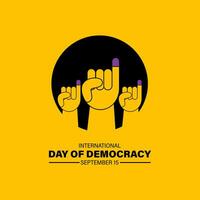 International Day Of Democracy September 15 background vector illustration