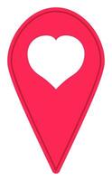 love two location pins vector