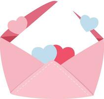open envelope with love letter design vector