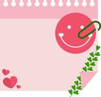 sweet love note heart valentine design vector