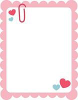 sweet love note heart valentine design vector