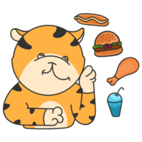 Scout hungry cute cartoon gesture png