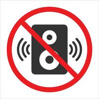 Vector illustration of don't turn up the sound icon in dark color and white background