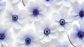 Windflower flower patterned background. Flower texture background. Generative AI photo
