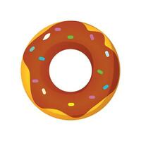 Vector colorful icon of brow doughnut isolated on white background