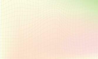 Vector 3d wave gradient background vector in spring light pink and green