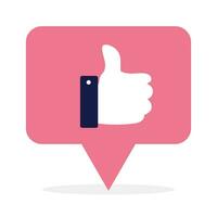 Vector like or thumb up vector modern icons. design element for social network, marketing