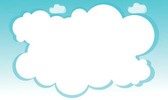 Vector blue sky and clouds background with text space