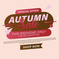 Vector autumn sale banner template