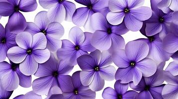 Violeta flor estampado antecedentes. flor textura antecedentes. generativo ai foto