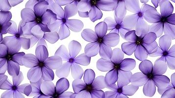 Violet flower patterned background. Flower texture background. Generative AI photo