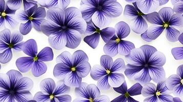 Violet flower patterned background. Flower texture background. Generative AI photo