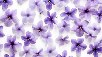 Violeta flor estampado antecedentes. flor textura antecedentes. generativo ai foto