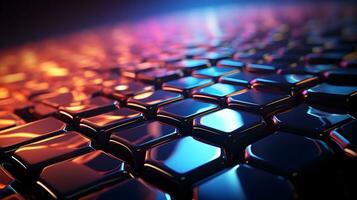 3d abstract background of shiny metal cubes. AI Generated photo