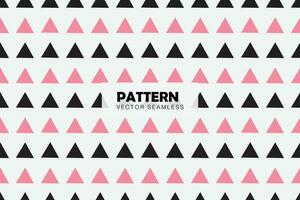 Black and pink triangles geometric shape seamless repeat pattern vector