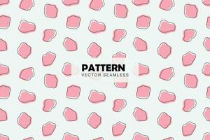 Cute abstract pink shapes seamless repeat pattern vector