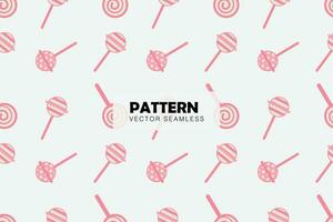 Lollipop sweet pink candies seamless repeat pattern vector