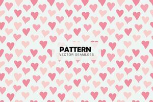 Pink hearts cute shape seamless repeat pattern vector