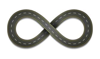 Vector realistic road shapes illustration