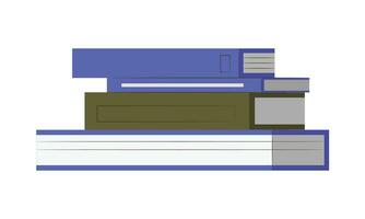 vector mano dibujado plano diseño apilar de libros.