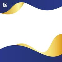 Modern blue and gold abstract background.. vector abstract graphic design banner pattern background template.