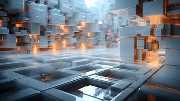 Futuristic Circuitry - Immersive Monochromatic Tech Background. photo