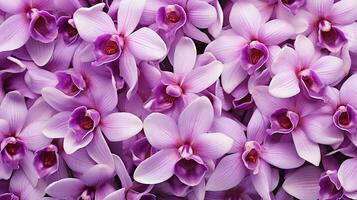 Orchid flower patterned background. Flower texture background. Generative AI photo