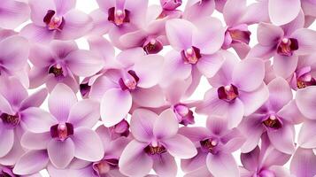 Orchid flower patterned background. Flower texture background. Generative AI photo