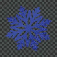 Vector glitter blue snowflake