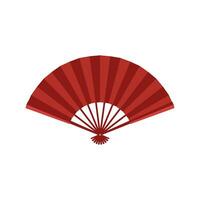 Vector japanese folding fan or hand fan isolated