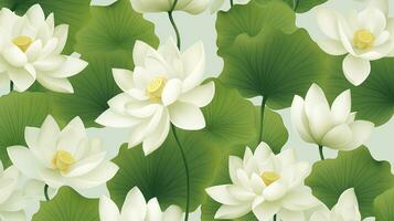 Lotus flower patterned background. Flower texture background. Generative AI photo