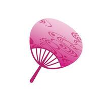 Vector hand fans. The subject of oriental culture, Asian traditional accessories