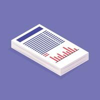 Vector stack of isometric documents