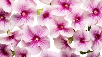 Gloxinia flower patterned background. Flower texture background. Generative AI photo