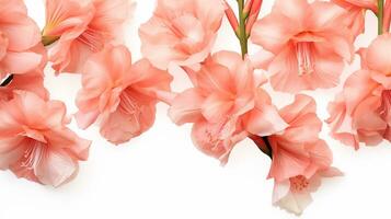 Gladiolus flower patterned background. Flower texture background. Generative AI photo