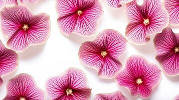 Gloxinia flower patterned background. Flower texture background. Generative AI photo