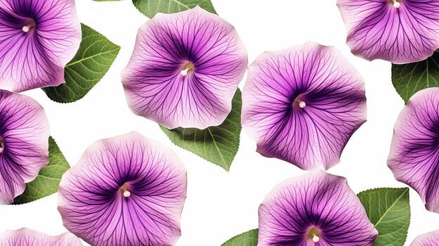 Gloxinia flower patterned background. Flower texture background. Generative AI photo