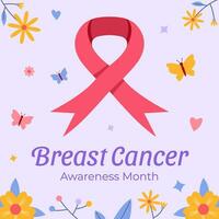 rosado cinta para pecho cáncer conciencia Campaña vector