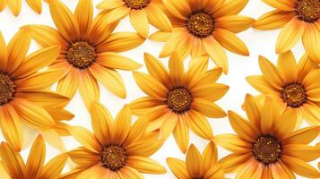 Gazania flower patterned background. Flower texture background. Generative AI photo