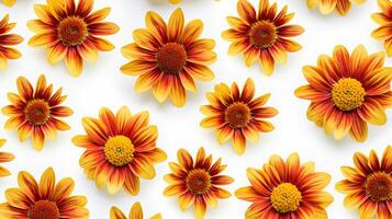 Gaillardia flower patterned background. Flower texture background. Generative AI photo