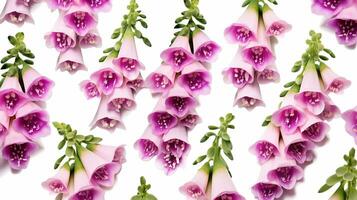 Foxglove flower patterned background. Flower texture background. Generative AI photo