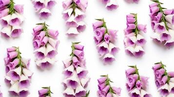 Foxglove flower patterned background. Flower texture background. Generative AI photo