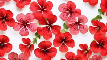 Geranium flower patterned background. Flower texture background. Generative AI photo