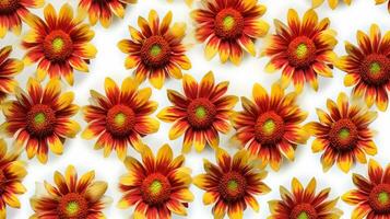 Gaillardia flower patterned background. Flower texture background. Generative AI photo